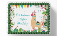 LLAMA BIRTHDAY PARTY CAKE TOPPER