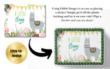 LLAMA BABY SHOWER CAKE TOPPER