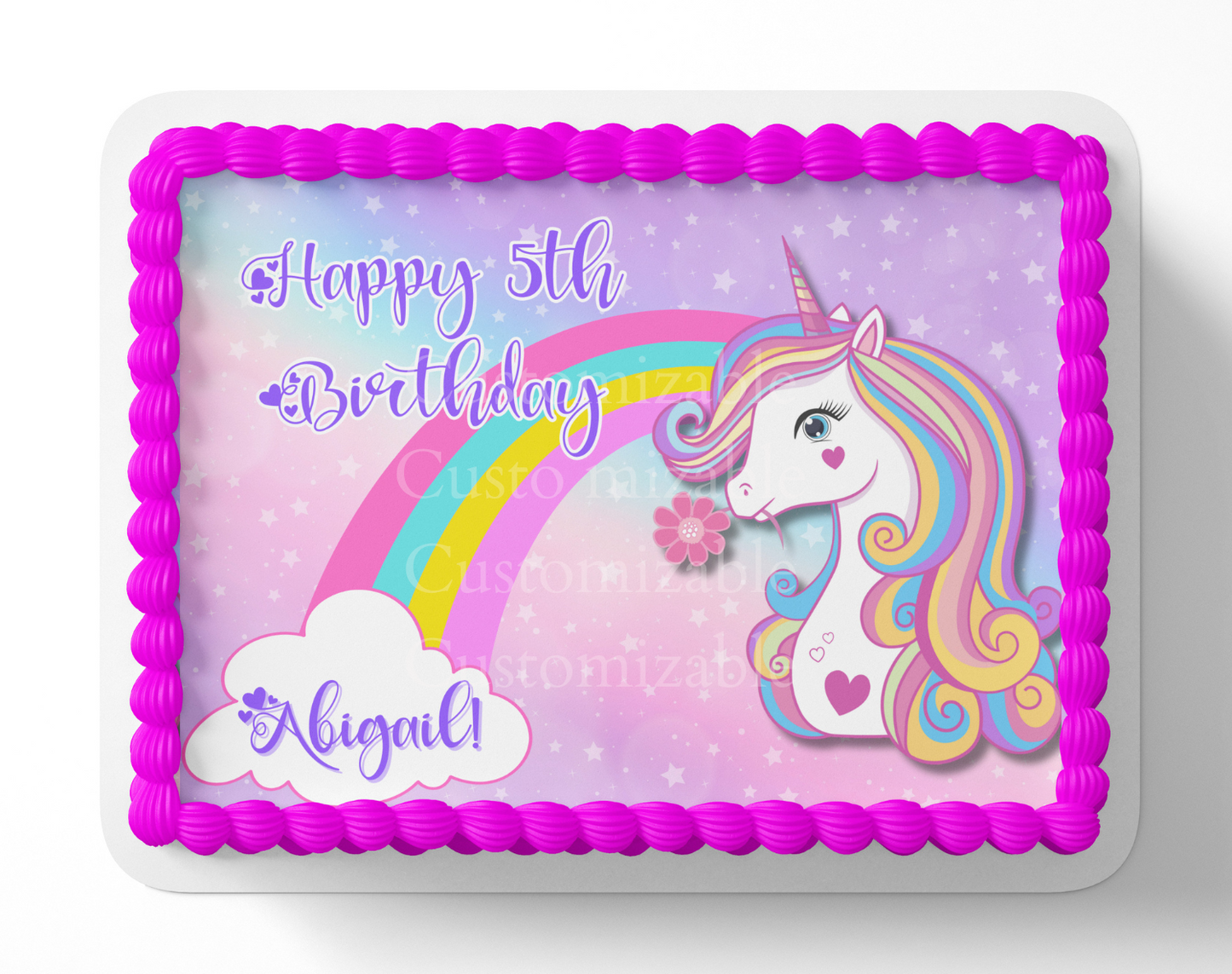 UNICORN CAKE TOPPER