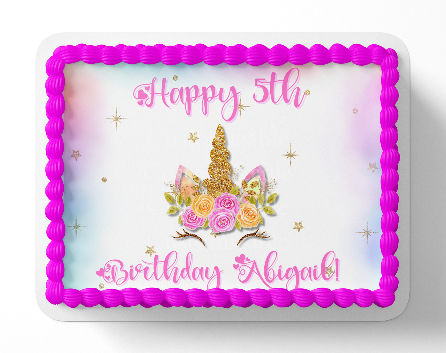UNICORN CAKE TOPPER