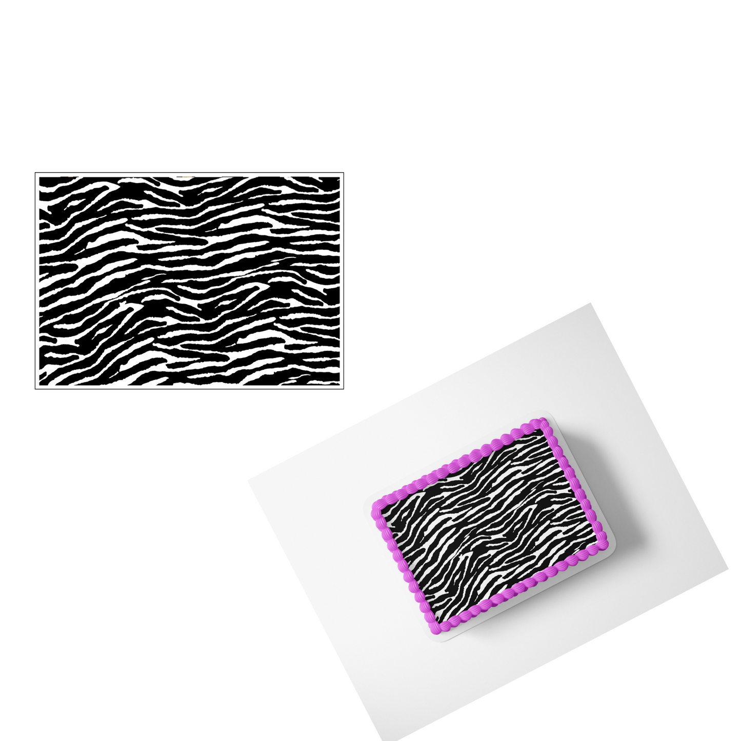 Zebra Print Cake Wrap Zebra Print Cake Topper