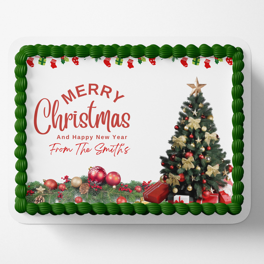 CHRISTMAS CAKE TOPPER Personalizable christmas cake topper custom christmas cake topper