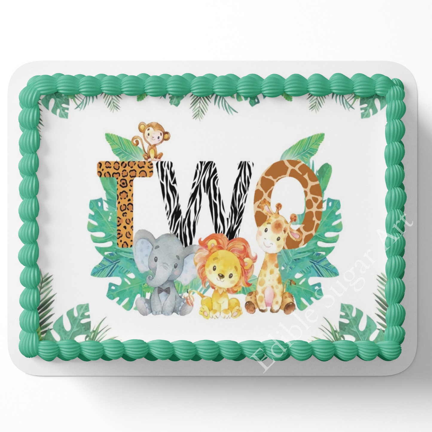 Two Wild Safari Birthday Cake Topper, Safari birthday, Two Wild Cake Topper, Edible Image