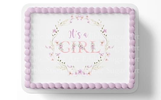 IT'S A GIRL CAKE TOPPER