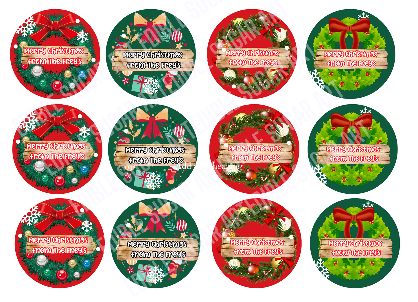 Christmas Cupcake Toppers Christmas Cake Topper Snowman cupcake topper Holiday cake topper Holiday cupcake topper