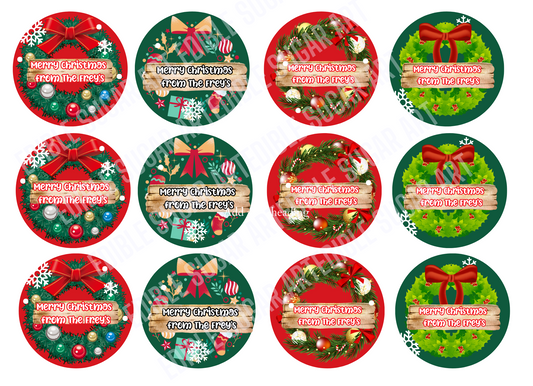 Christmas Cupcake Toppers Christmas Cake Topper Snowman cupcake topper Holiday cake topper Holiday cupcake topper