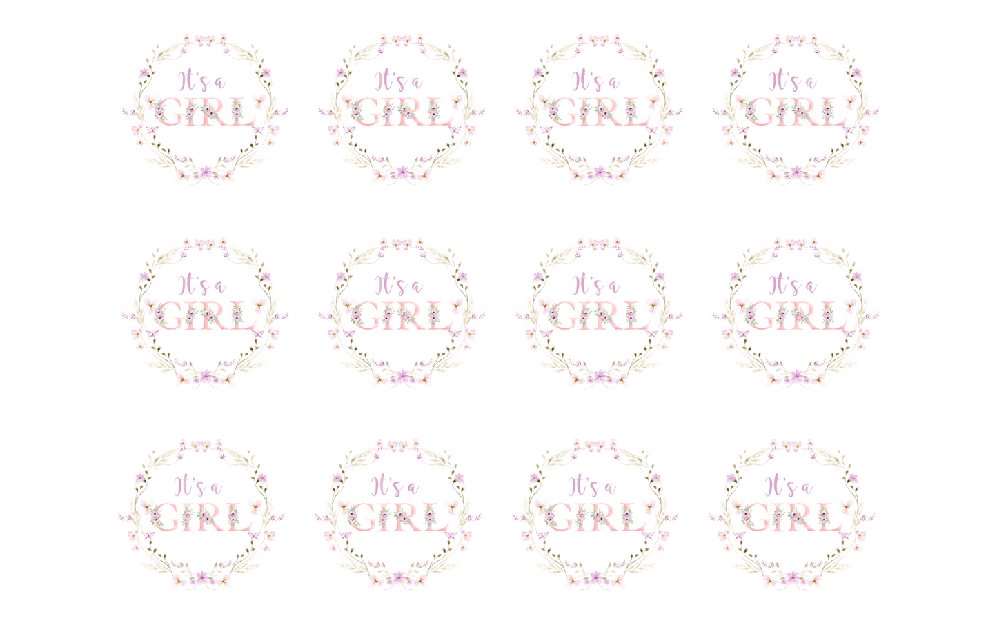 ITS A GIRL CAKE TOPPER