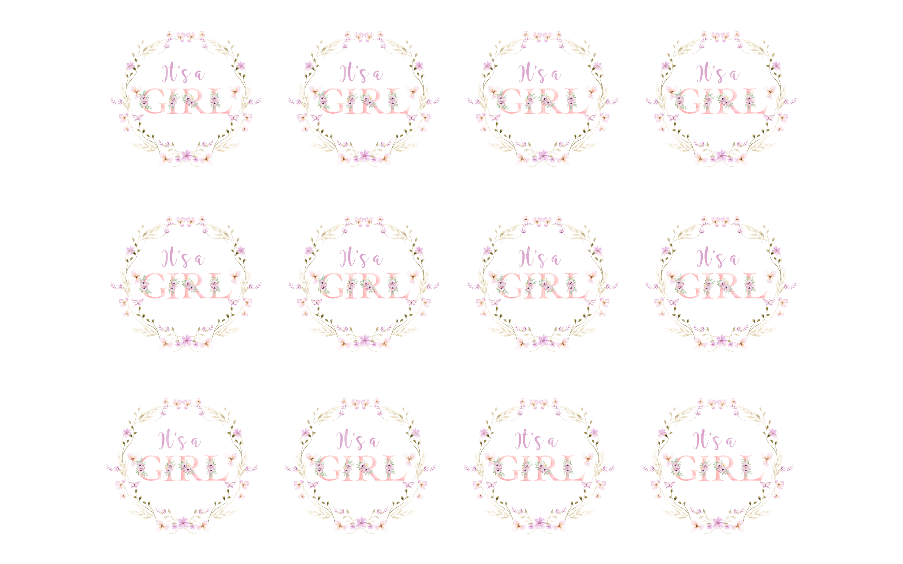 ITS A GIRL CAKE TOPPER