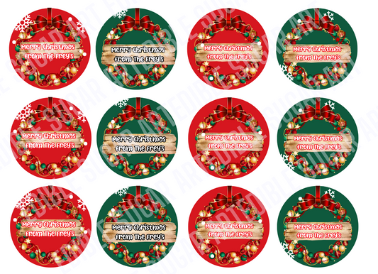 Christmas Cupcake Toppers Christmas Cake Topper Snowman cupcake topper Holiday cake topper Holiday cupcake topper