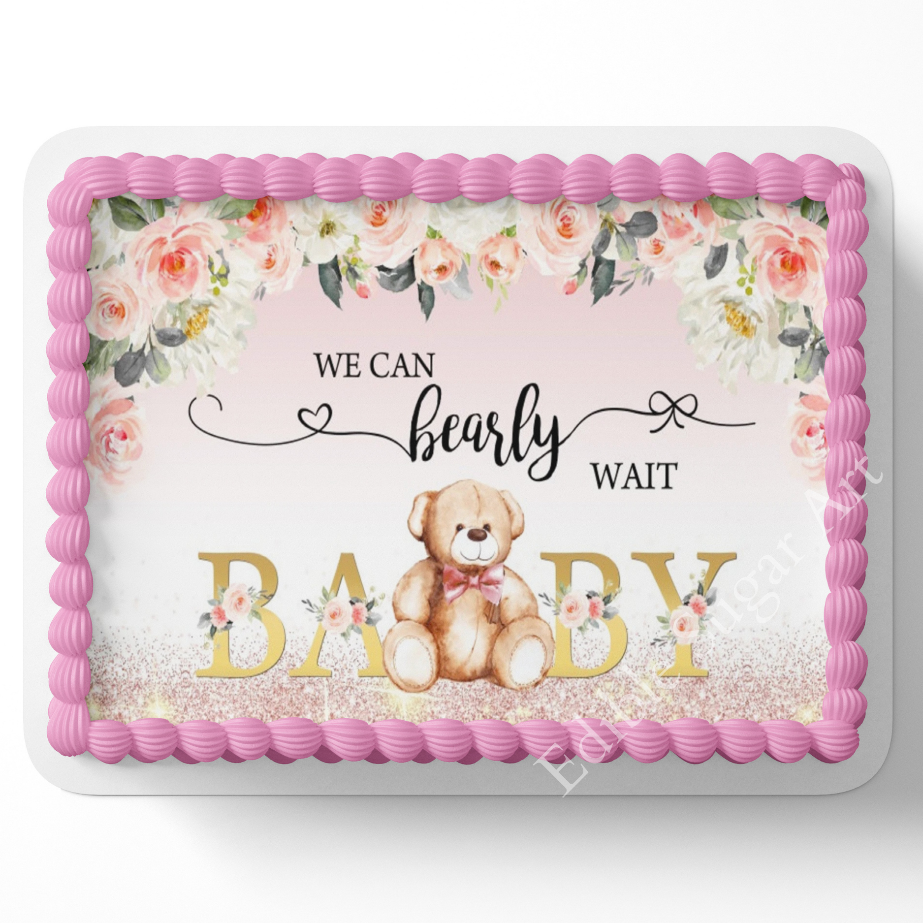 BEAR BABY SHOWER CAKE TOPPER 