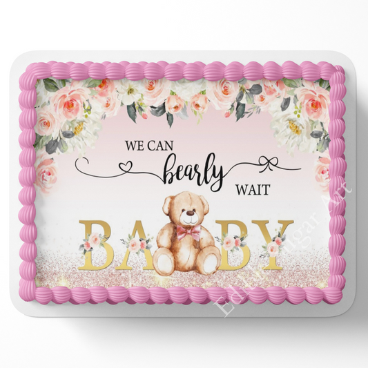 BEAR BABY SHOWER CAKE TOPPER 