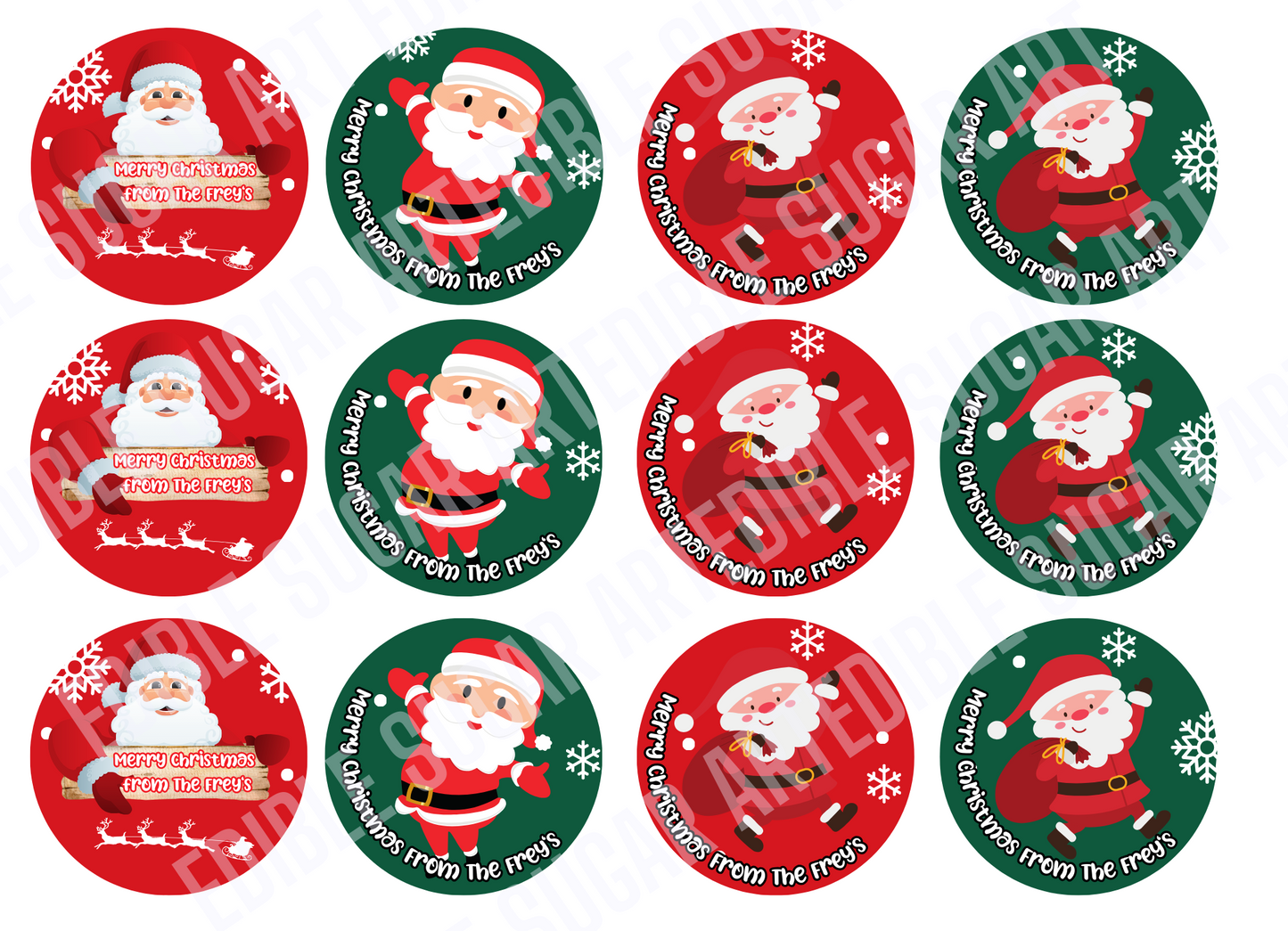 Christmas Cupcake Toppers Christmas Cake Topper Snowman cupcake topper Holiday cake topper Holiday cupcake topper