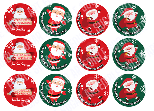 Christmas Cupcake Toppers Christmas Cake Topper Snowman cupcake topper Holiday cake topper Holiday cupcake topper