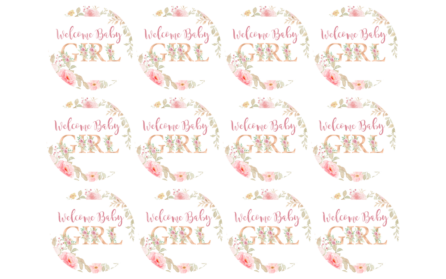 WELCOME BABY CAKE TOPPER