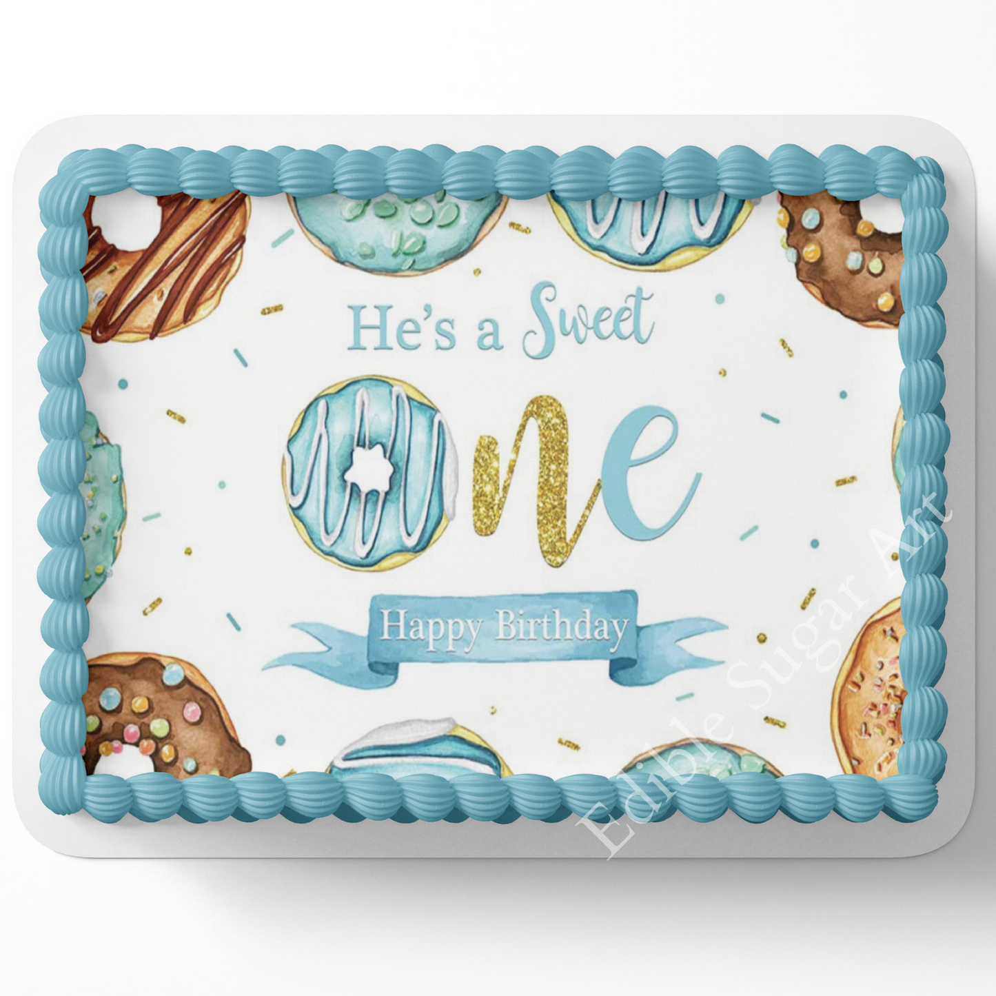 Sweet One Ice cream party cake topper