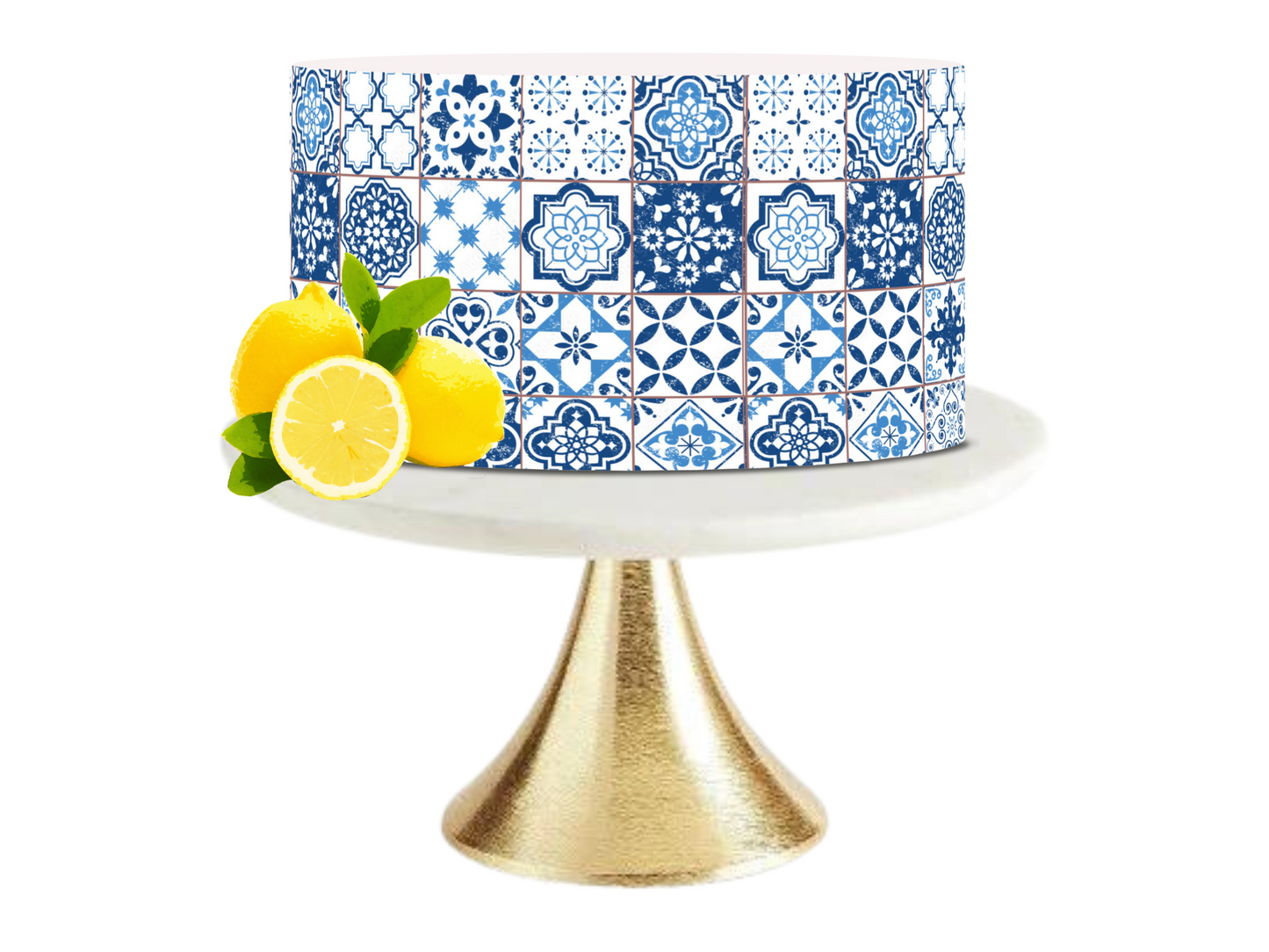 Mediterranean Tiles, Blue and White Tile Edible Paper, Italy, Italian Blue Tile, Icing Image, Italian, Greek, Moroccan Tiles (Copy) (Copy) (Copy)