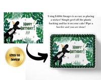 Dinosaur Birthday Cake Topper Edible Image   