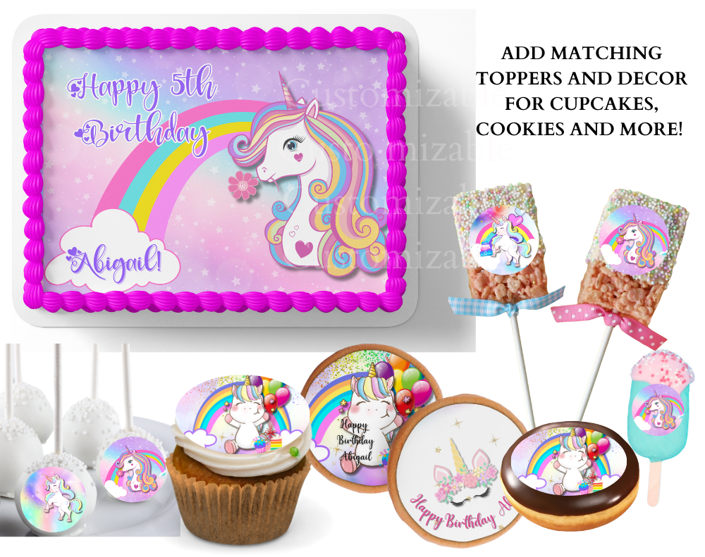 UNICORN CAKE TOPPER