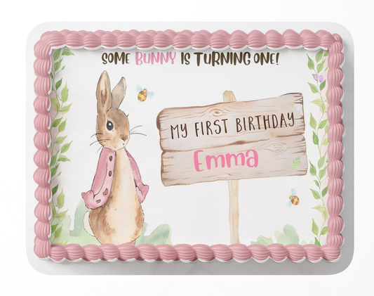 A Little Bunny Is On The Way Cake Topper Peter Rabbit