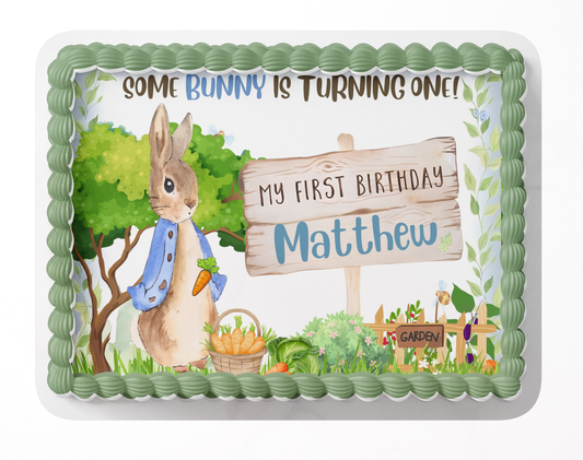 A Little Bunny Is On The Way Cake Topper Peter Rabbit