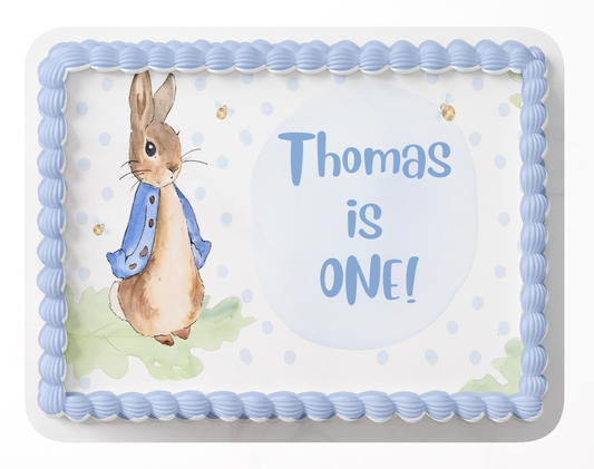 A Little Bunny Is On The Way Cake Topper Peter Rabbit