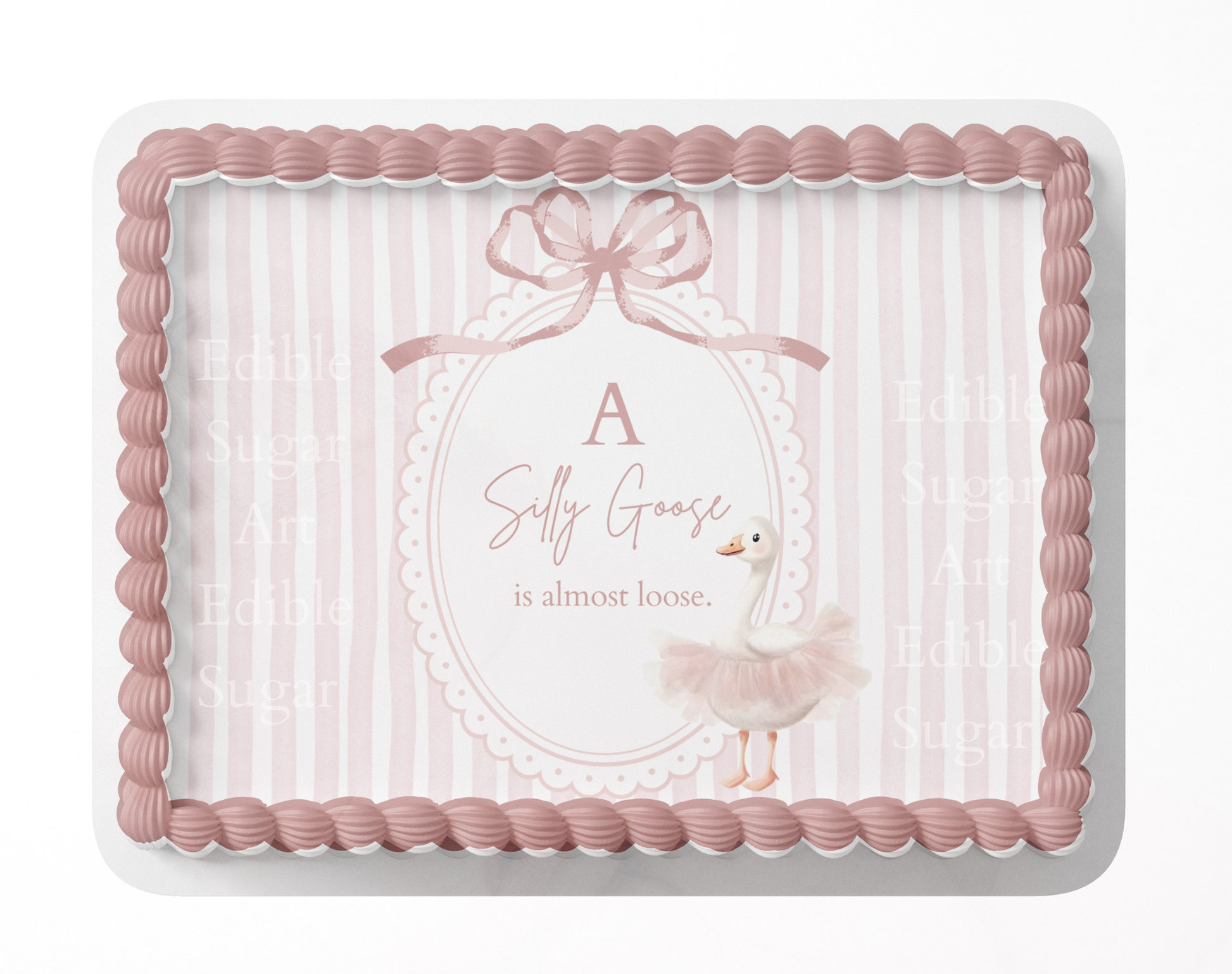 A Silly Goose Is Almost Loose Baby Shower Cake Topper