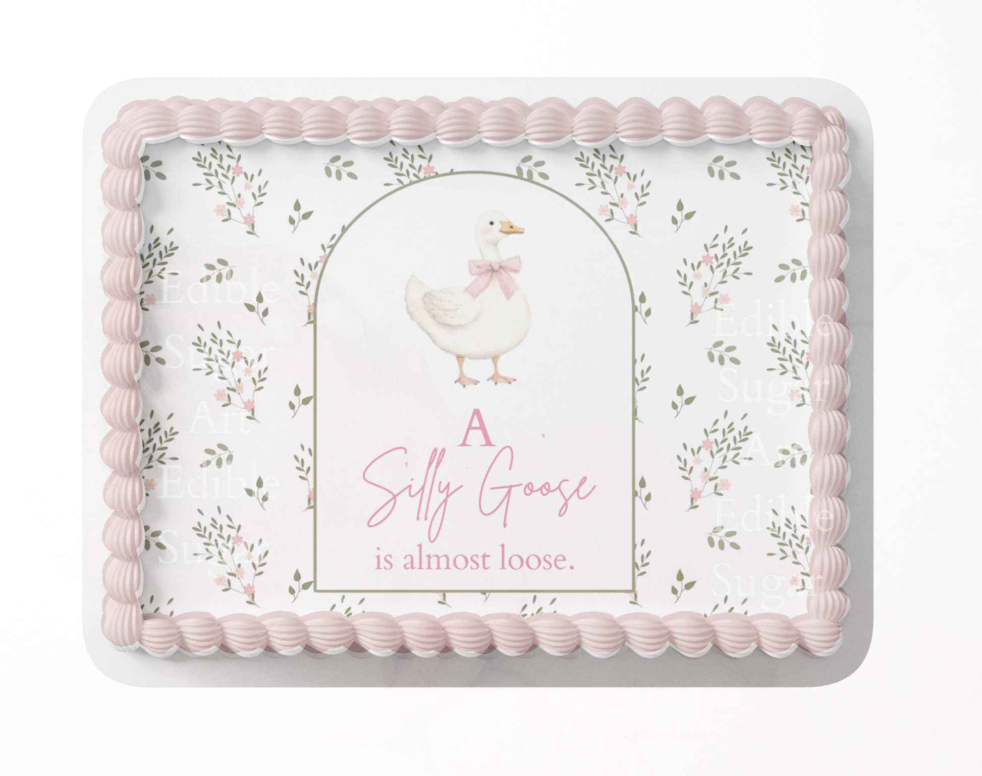A Silly Goose Is Almost Loose Baby Shower Cake Topper