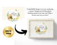 A Sweet Boy is on His Way, Pooh Bear Baby Shower Cake Topper