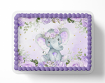 A Sweet Little Peanut Is On The Way Elephant Baby Shower, Elphant Cake Topper, Cute Elephants, Baby Elephants, Edible image, Sheet cake decorations