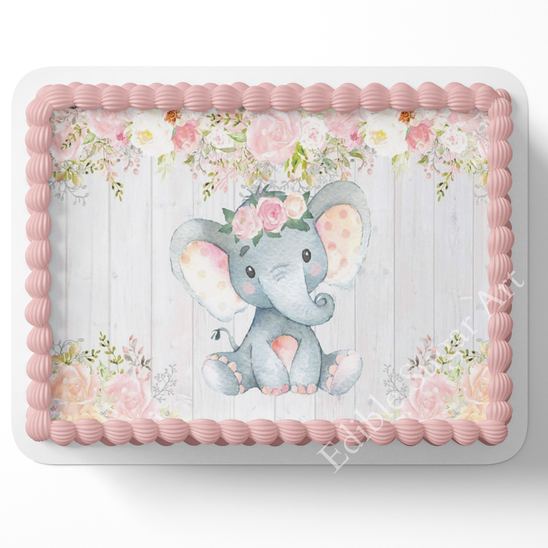 A Sweet Little Peanut Is On The Way Elephant Baby Shower, Elphant Cake Topper, Cute Elephants, Baby Elephants, Edible image, Sheet cake decorations