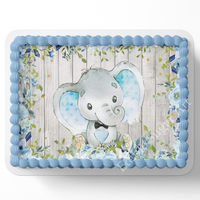A Sweet Little Peanut Is On The Way Elephant Baby Shower, Elphant Cake Topper, Cute Elephants, Baby Elephants, Edible image, Sheet cake decorations