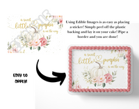 A Sweet Little Pumkin Is On The Way Baby Shower Cake Topper Edible Image, Fall Baby Shower Cupcake Toppers, Pumkin Baby Shower Decorations