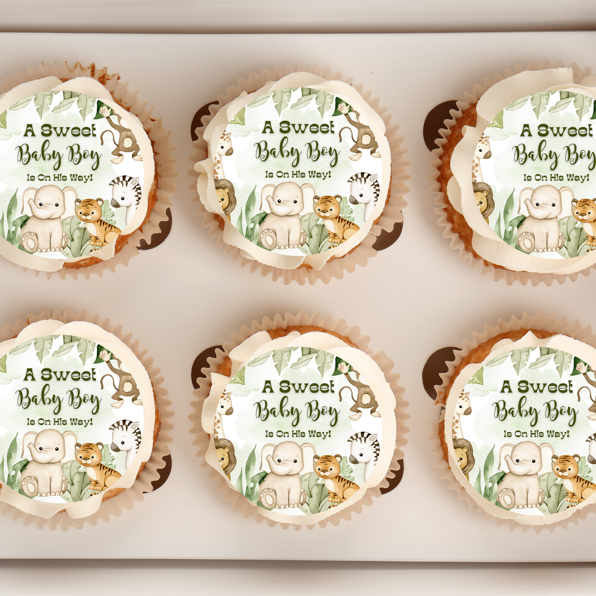 safari cupcake toppers