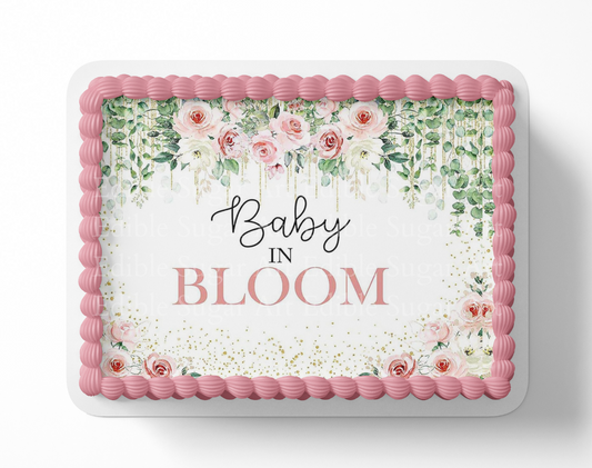 Baby In Bloom Cake Topper