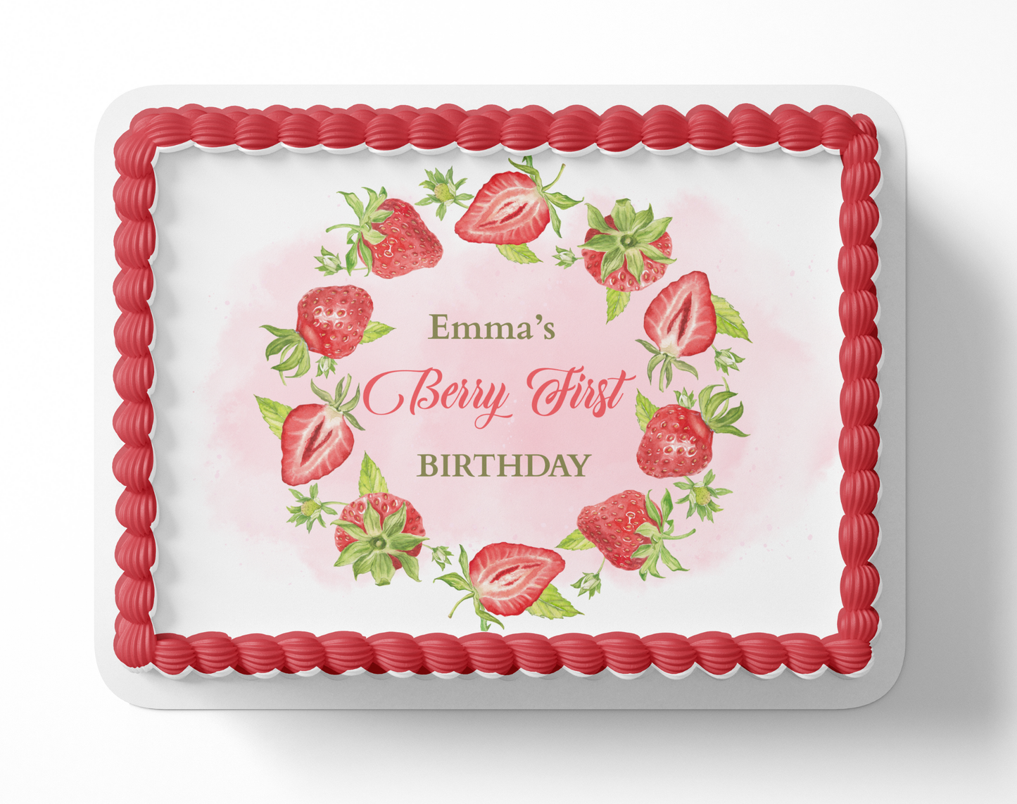 Berry First Birthday Cake Topper Strawberry Birthday cake Topper