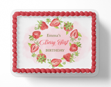 Berry First Birthday Cake Topper Strawberry Birthday cake Topper