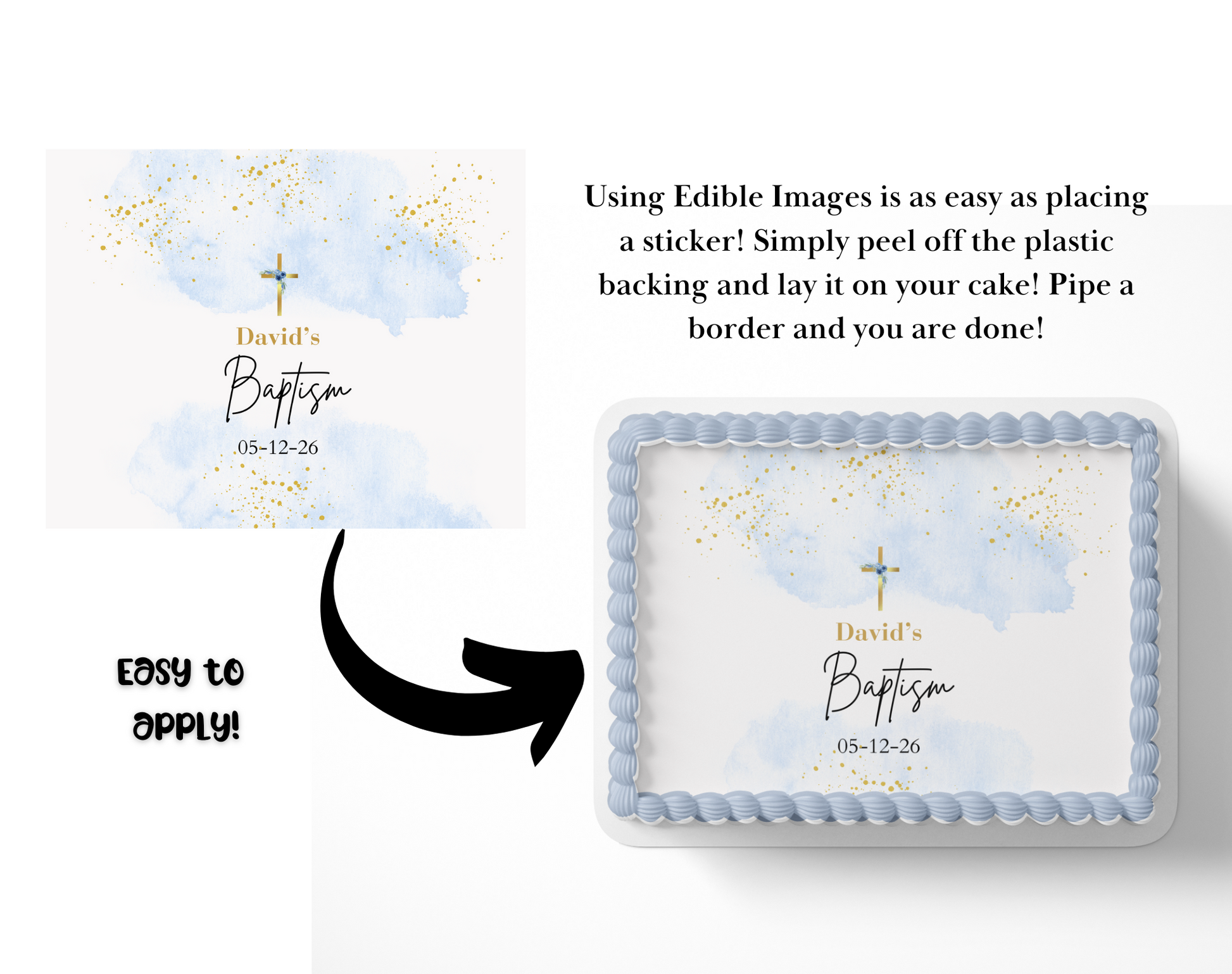 Baptism Cake Toppers Edible Baptism Cake Topper Christening Cake Topper