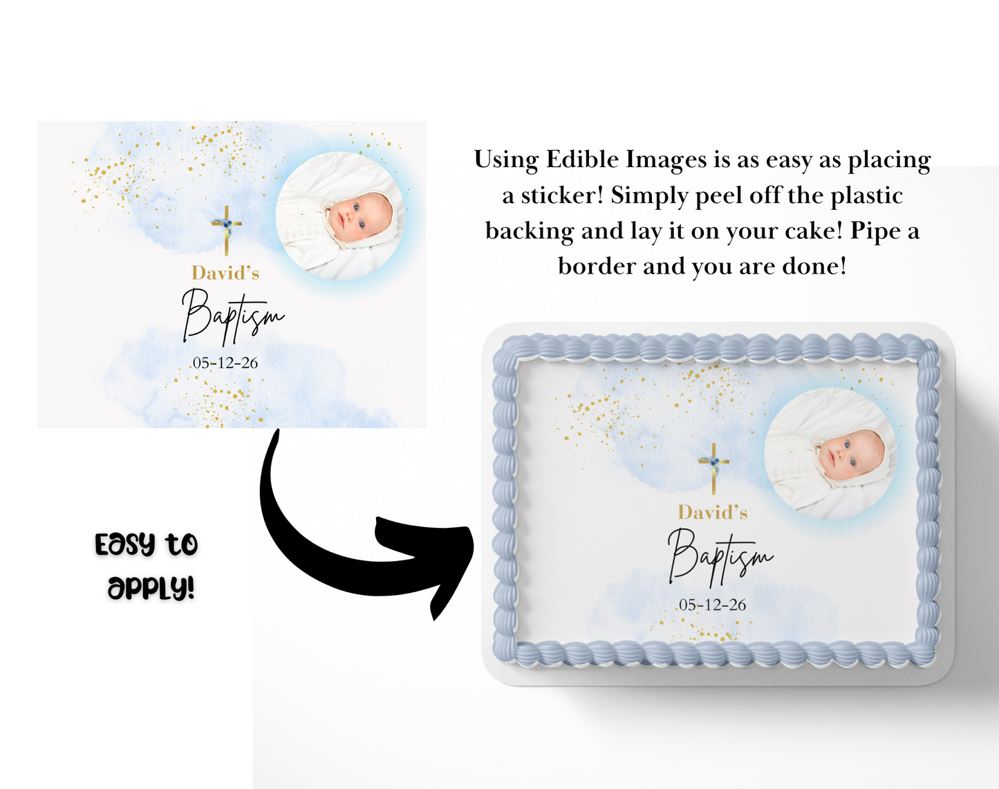 Baptism Cake Toppers Edible Baptism Cake Topper Christening Cake Topper