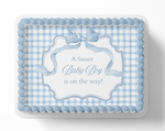Blue Bow A sweet baby Bow is on the way cake topper