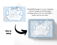 Blue Bow A sweet baby Bow is on the way cake topper