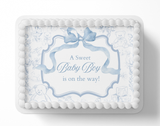 Blue Bow A sweet baby Bow is on the way cake topper