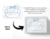 Blue Bow A sweet baby Bow is on the way cake topper