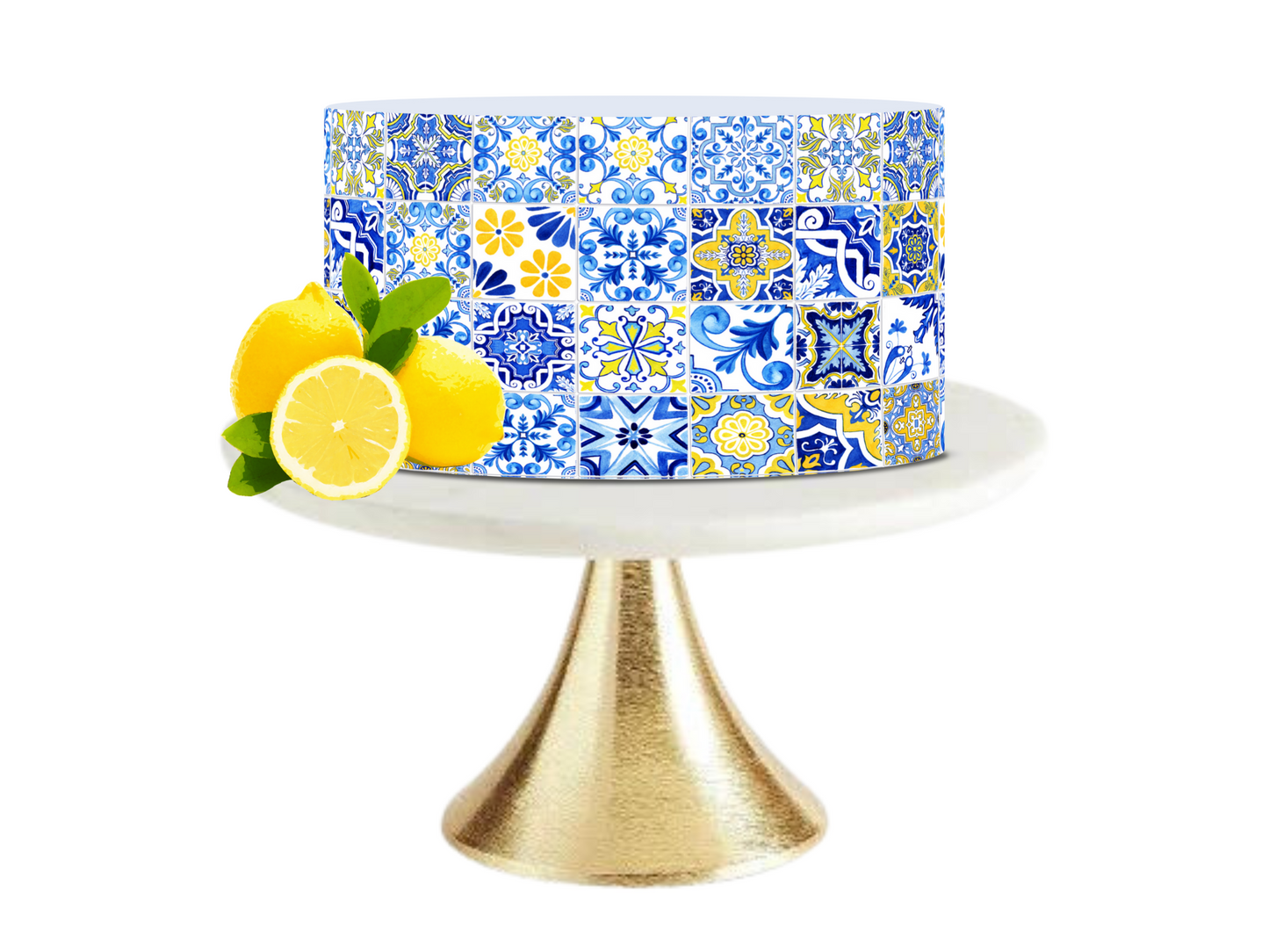 Mediterranean Tiles, Blue and White Tile Edible Paper, Italy, Italian Blue Tile, Icing Image, Italian, Greek, Moroccan Tiles (Copy) (Copy) (Copy) (Copy)