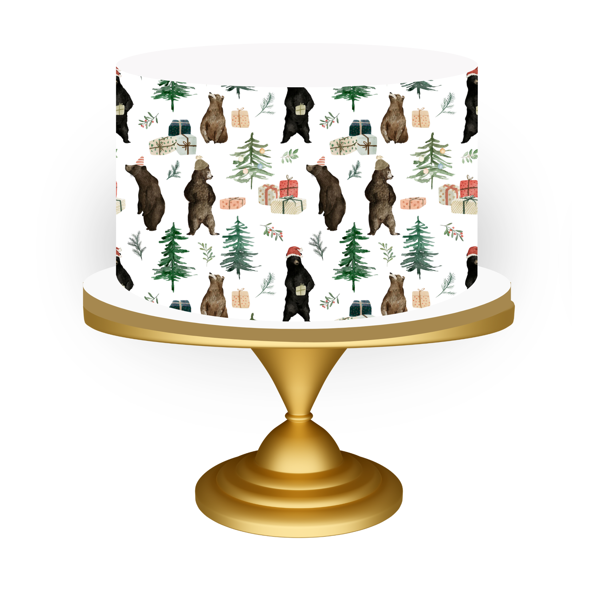 Christmas Bear cake wrap 