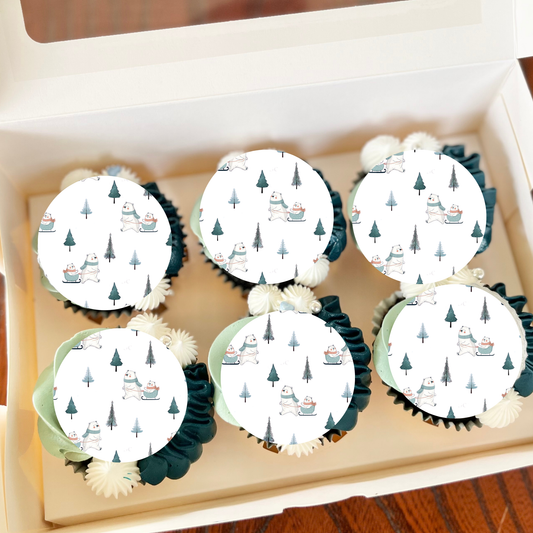 Christmas Cupcake toppers polar bear