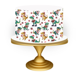 Dinosaur Christmas Cake Topper, Christmas Dinosaur Cake Wrap, Dinosaur Cake Decorations, Christmas Party, Christmas Cake Border, Christmas Cake Wrap, Winter Cake Topper