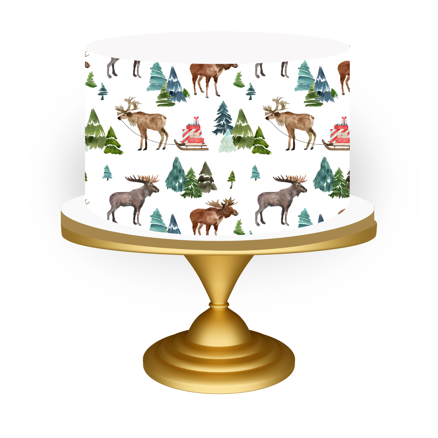 Christmas Moose cake wrap