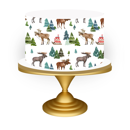 Christmas Moose cake wrap