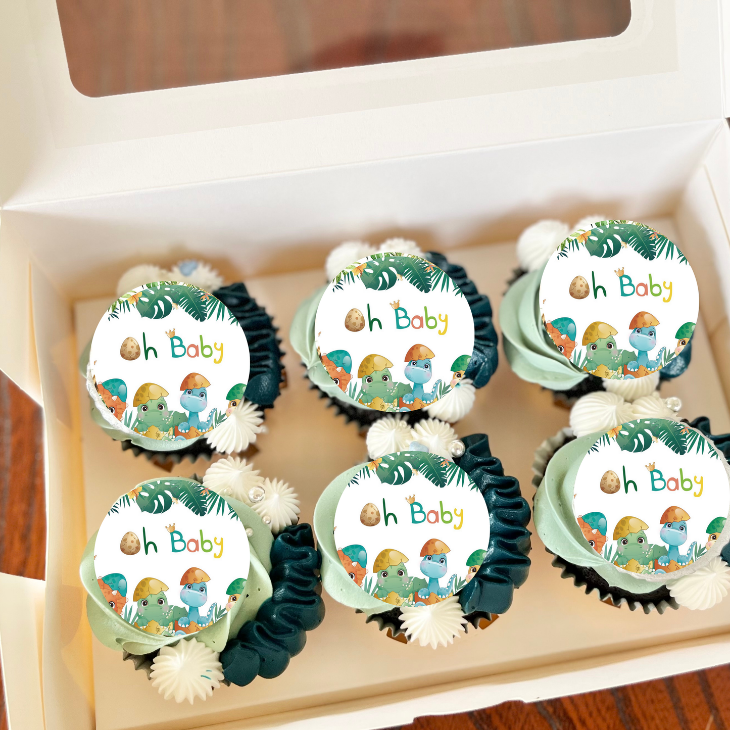 Baby Dinosaur Cupcake Toppers