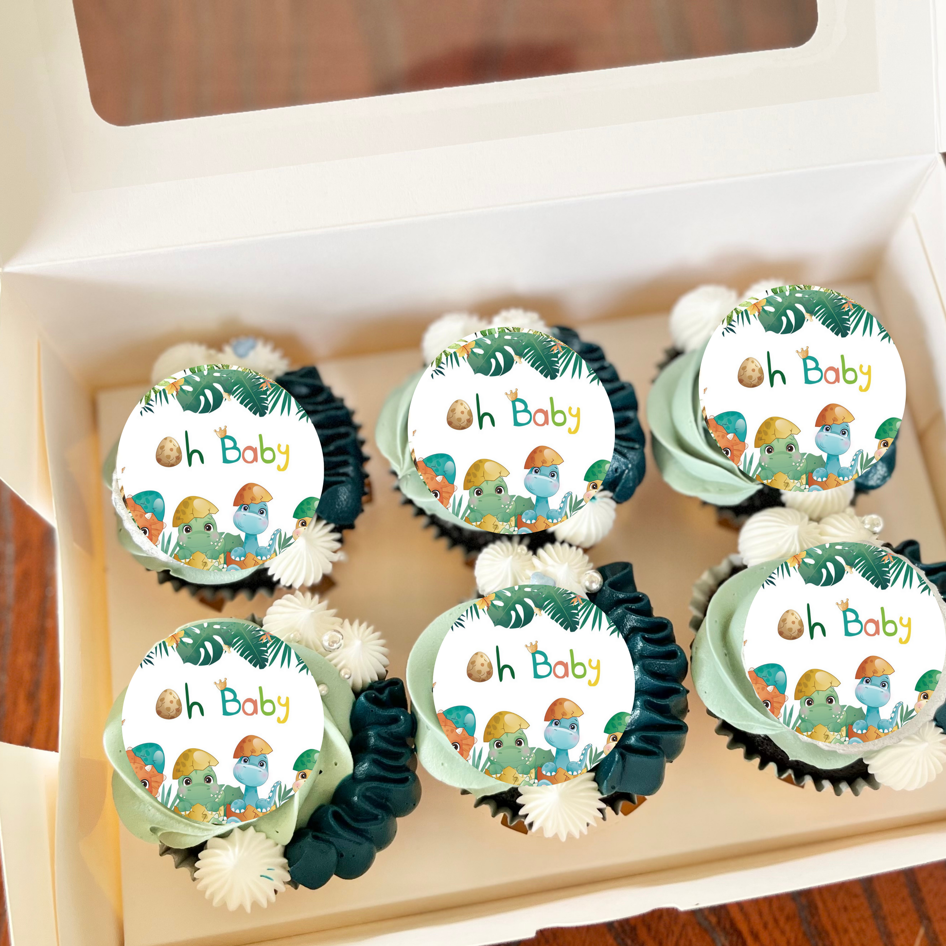 Baby Dinosaur Cupcake Toppers